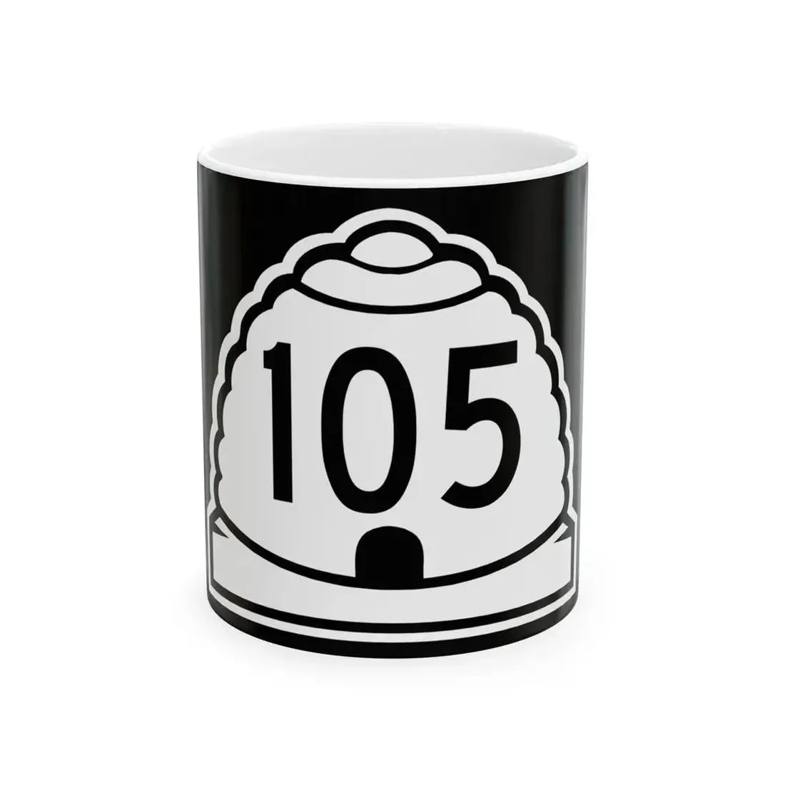 Utah 105 (Utah) (Road Sign) White Coffee Mug 11oz - Go Mug Yourself