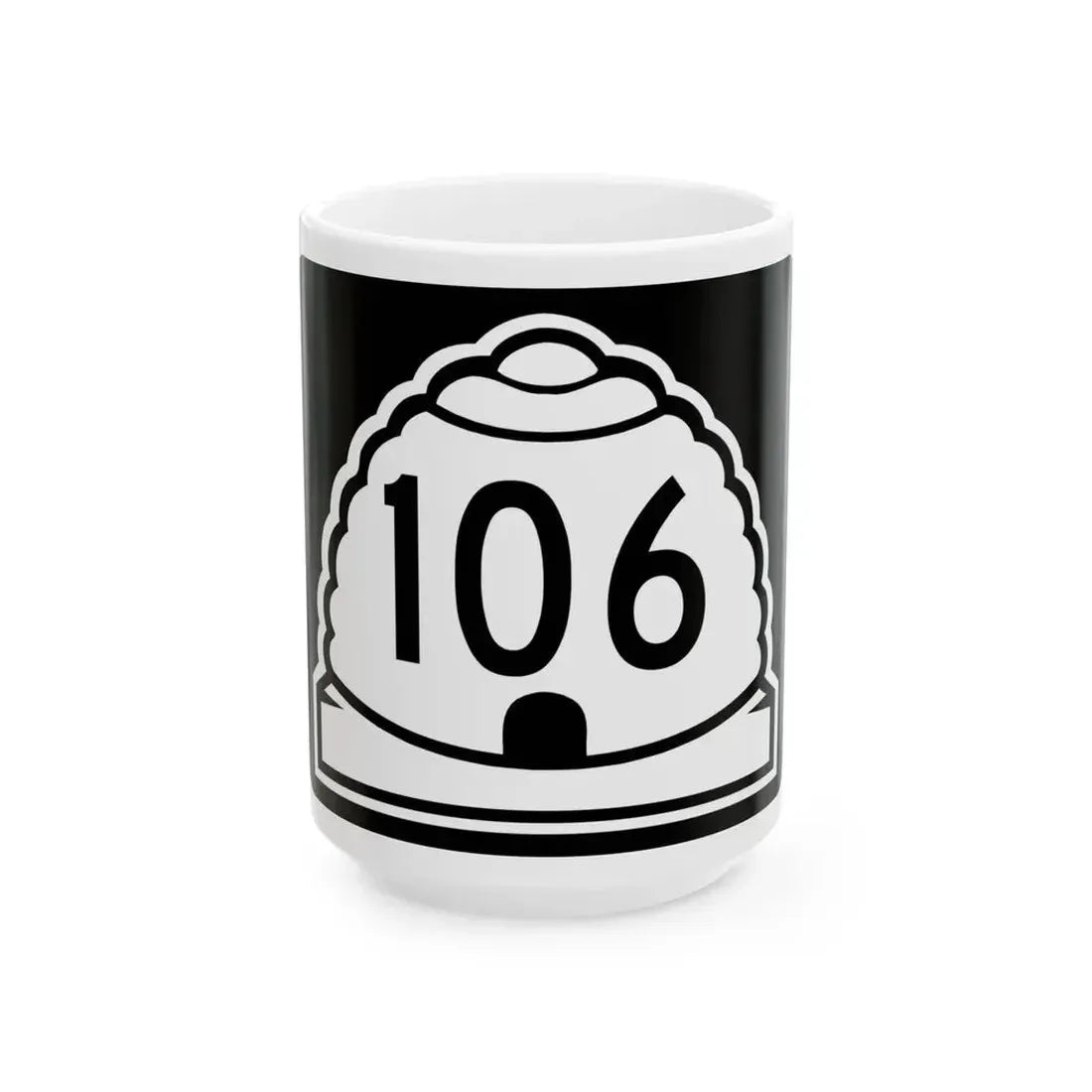 Utah 106 (Utah) (Road Sign) White Coffee Mug 15oz - Go Mug Yourself