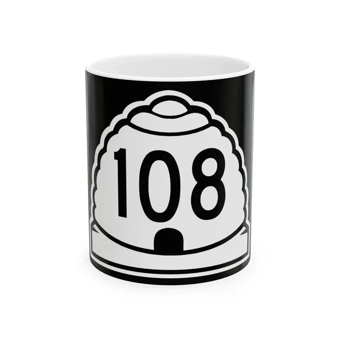 Utah 108 (Utah) (Road Sign) White Coffee Mug 11oz - Go Mug Yourself