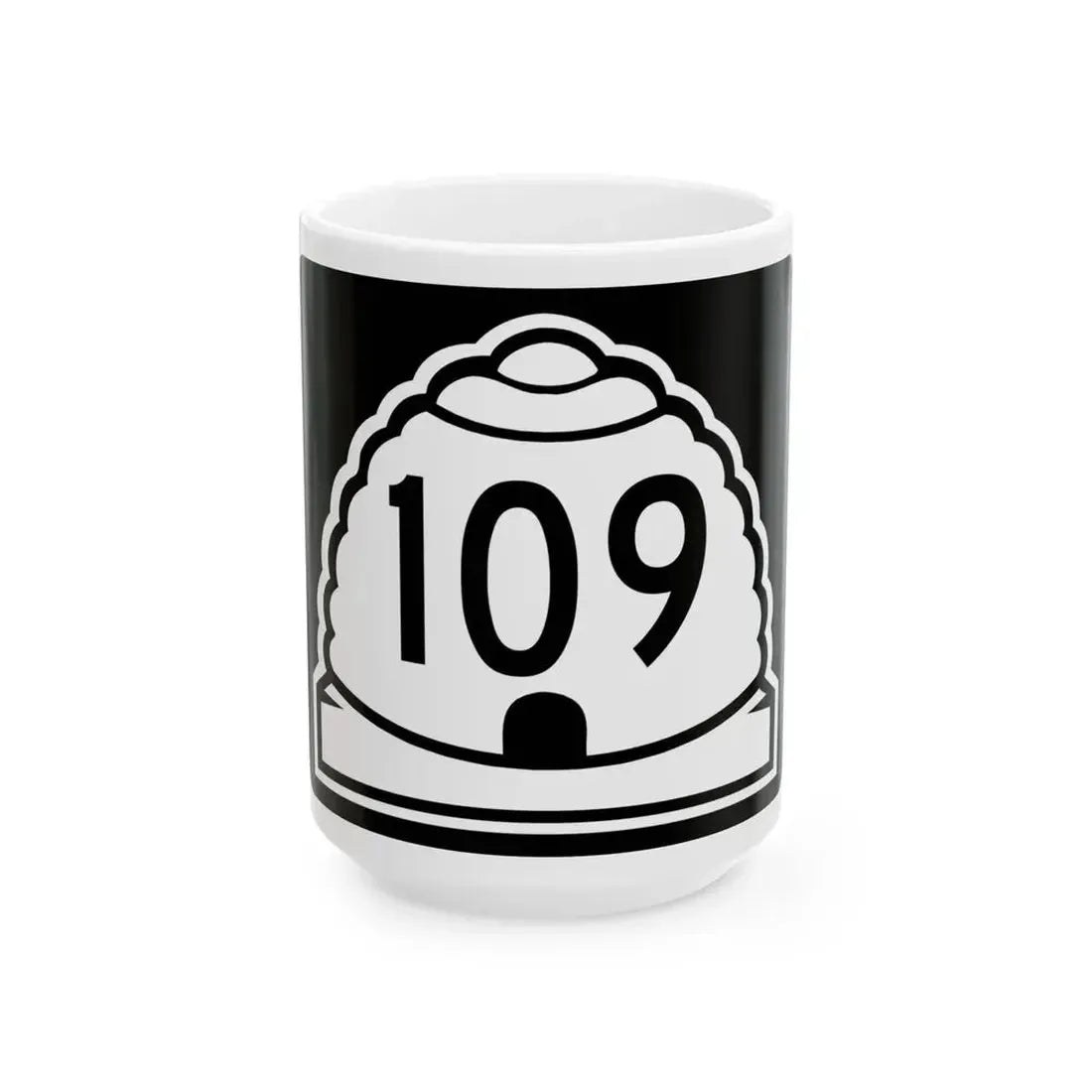 Utah 109 (Utah) (Road Sign) White Coffee Mug 15oz - Go Mug Yourself