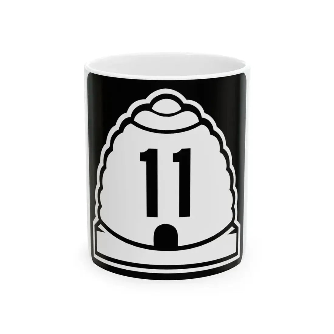 Utah 11 (Utah) (Road Sign) White Coffee Mug 11oz - Go Mug Yourself