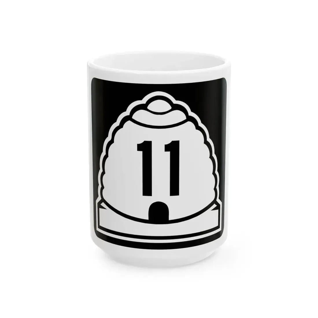 Utah 11 (Utah) (Road Sign) White Coffee Mug 15oz - Go Mug Yourself