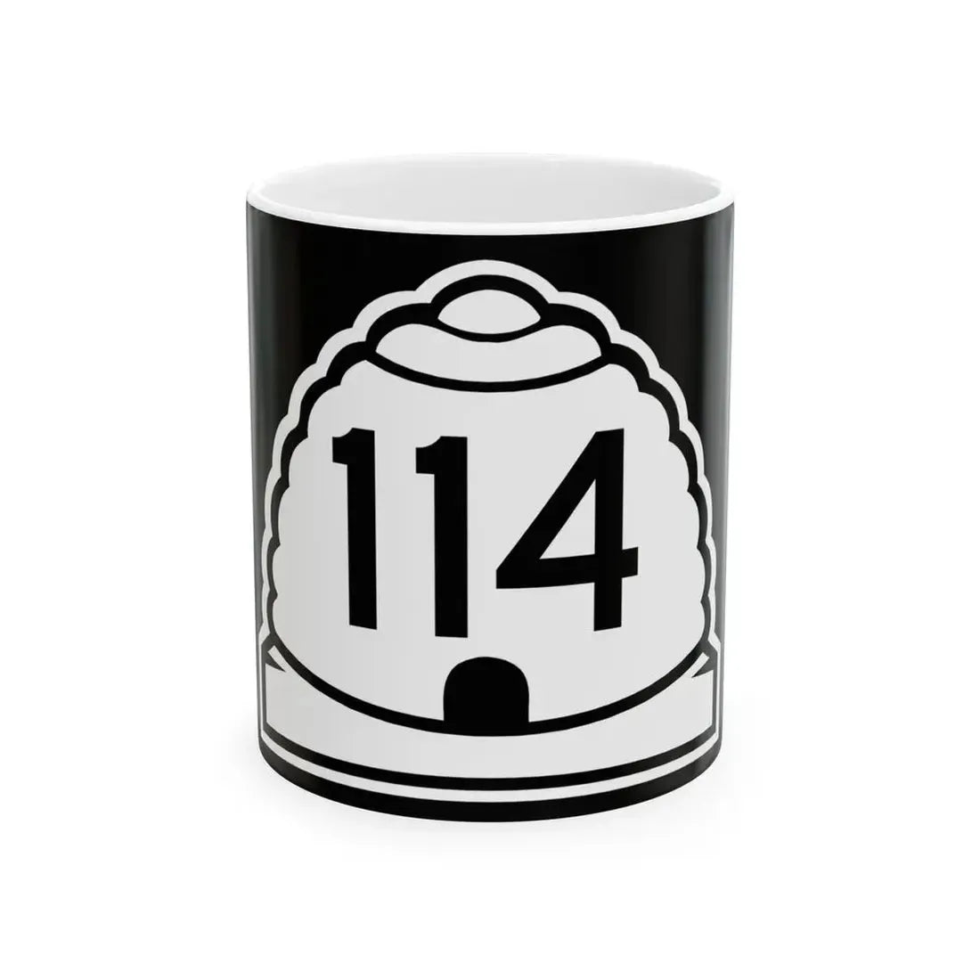 Utah 114 (Utah) (Road Sign) White Coffee Mug 11oz - Go Mug Yourself