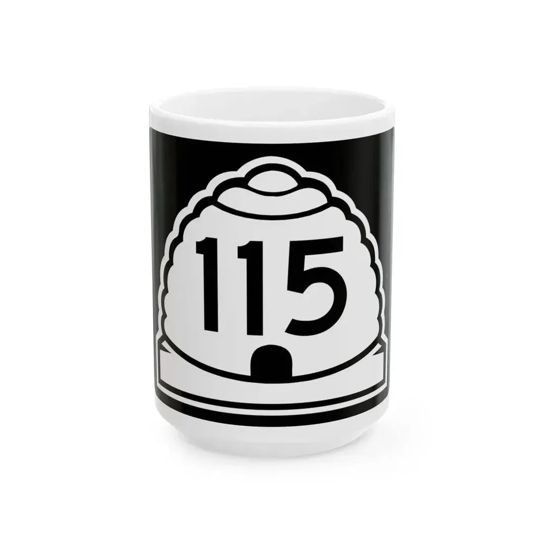 Utah 115 (Utah) (Road Sign) White Coffee Mug 15oz - Go Mug Yourself