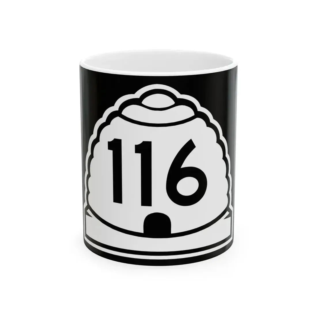 Utah 116 (Utah) (Road Sign) White Coffee Mug 11oz - Go Mug Yourself