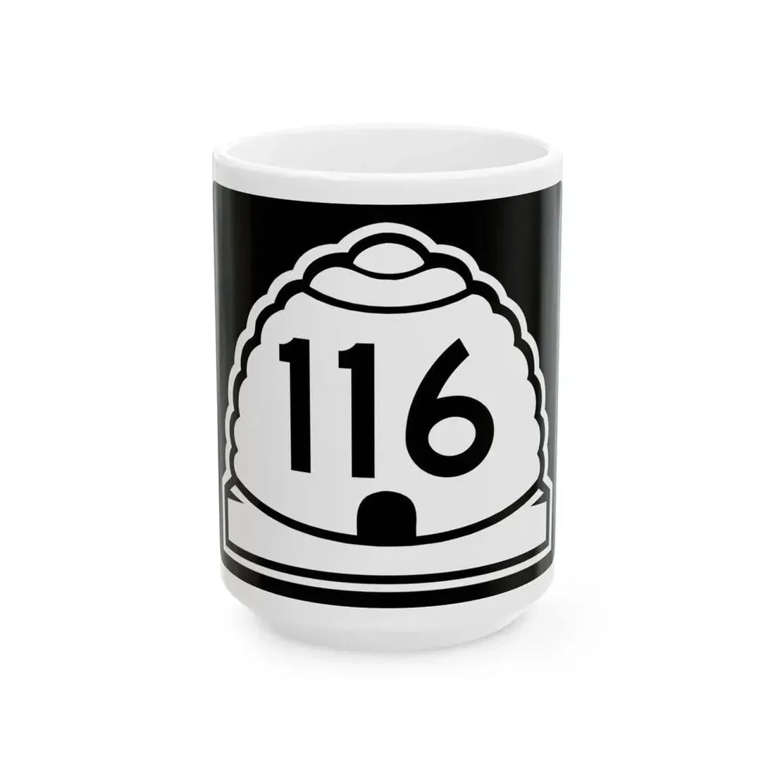 Utah 116 (Utah) (Road Sign) White Coffee Mug 15oz - Go Mug Yourself