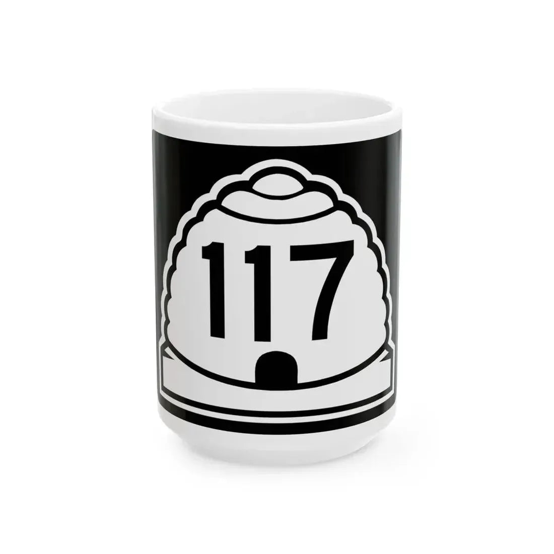 Utah 117 (Utah) (Road Sign) White Coffee Mug 15oz - Go Mug Yourself