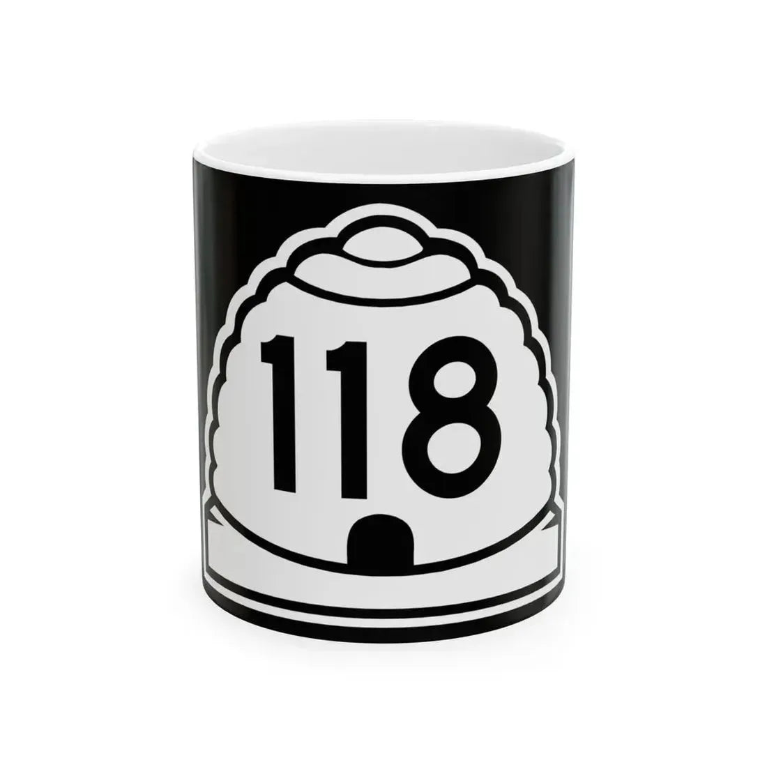 Utah 118 (Utah) (Road Sign) White Coffee Mug 11oz - Go Mug Yourself