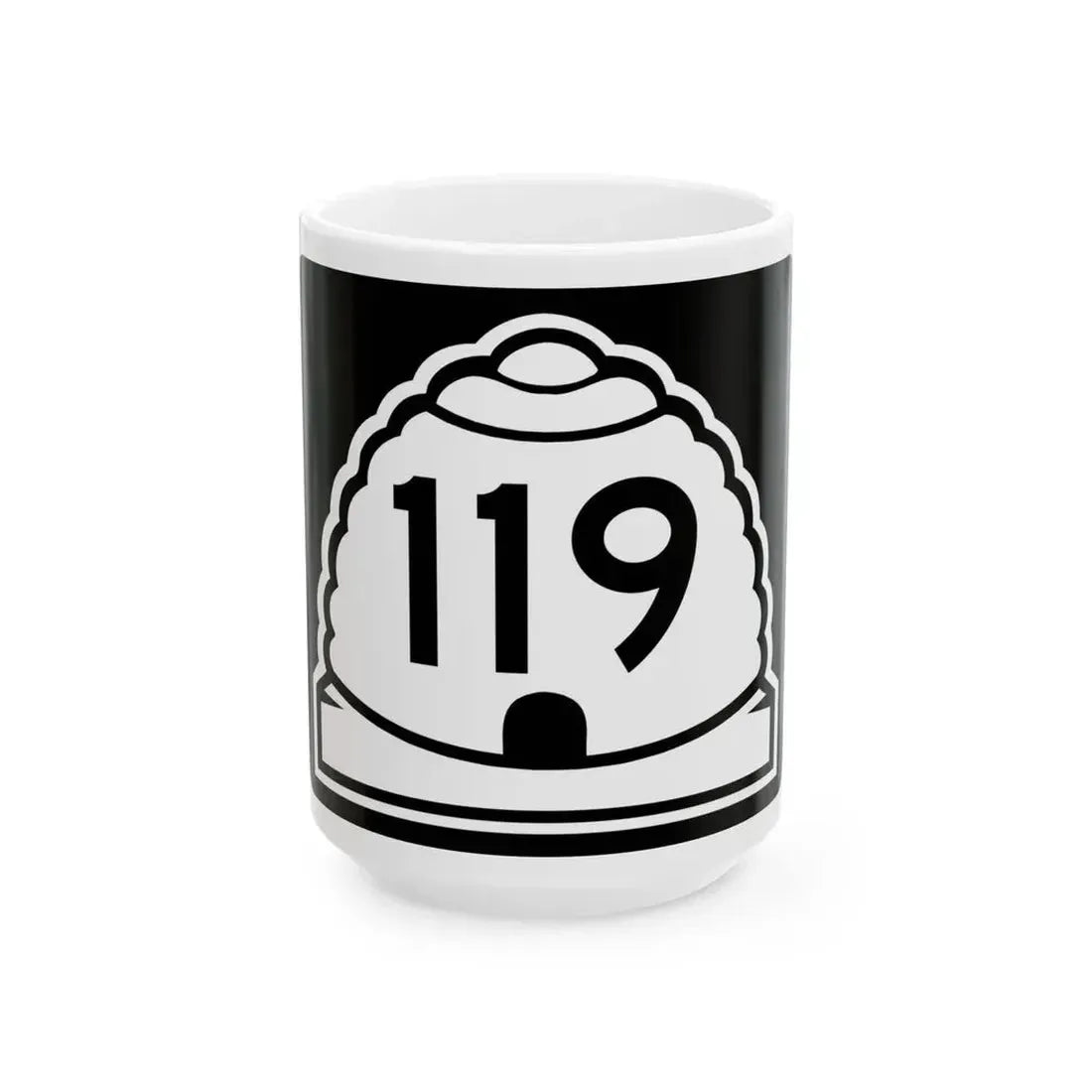 Utah 119 (Utah) (Road Sign) White Coffee Mug 15oz - Go Mug Yourself