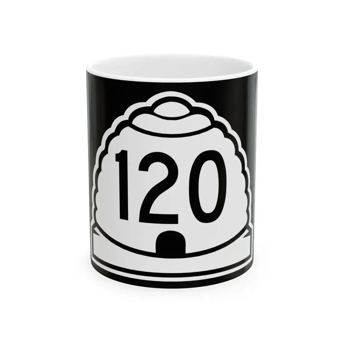 Utah 120 (Utah) (Road Sign) White Coffee Mug 11oz - Go Mug Yourself
