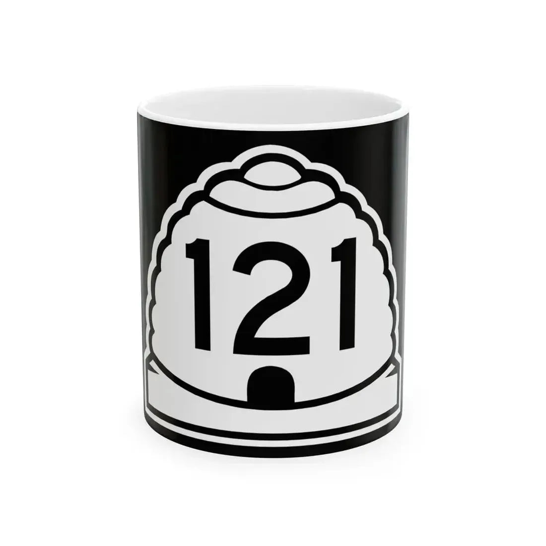 Utah 121 (Utah) (Road Sign) White Coffee Mug 11oz - Go Mug Yourself