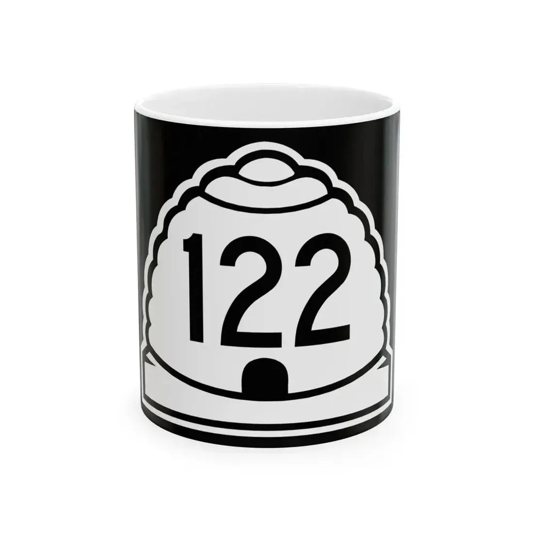 Utah 122 (Utah) (Road Sign) White Coffee Mug 11oz - Go Mug Yourself