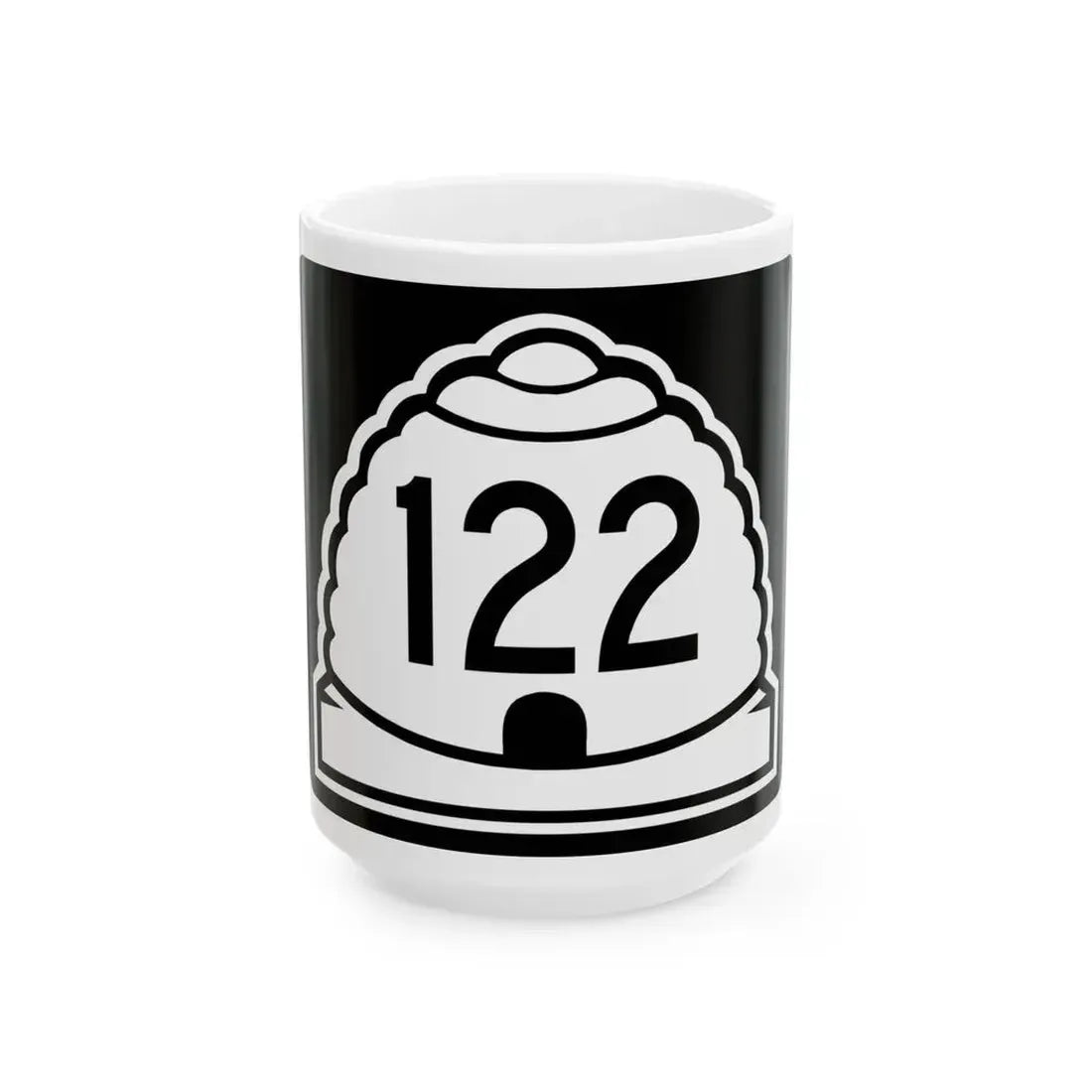Utah 122 (Utah) (Road Sign) White Coffee Mug 15oz - Go Mug Yourself