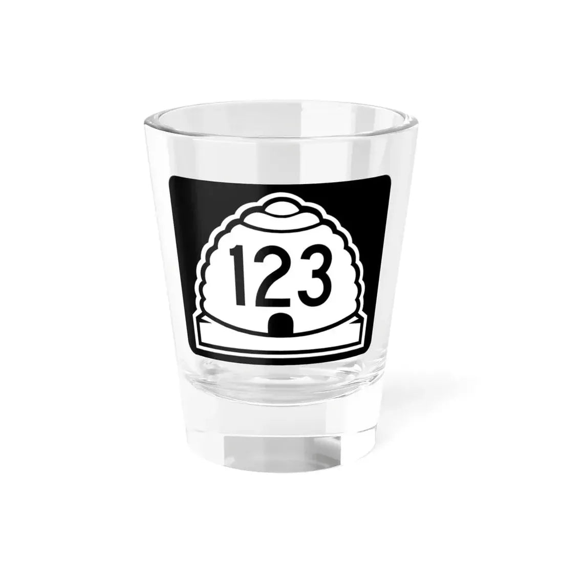 Utah 123 (Utah) (Road Sign) Shot Glass 1.5oz 1.5oz - Go Mug Yourself