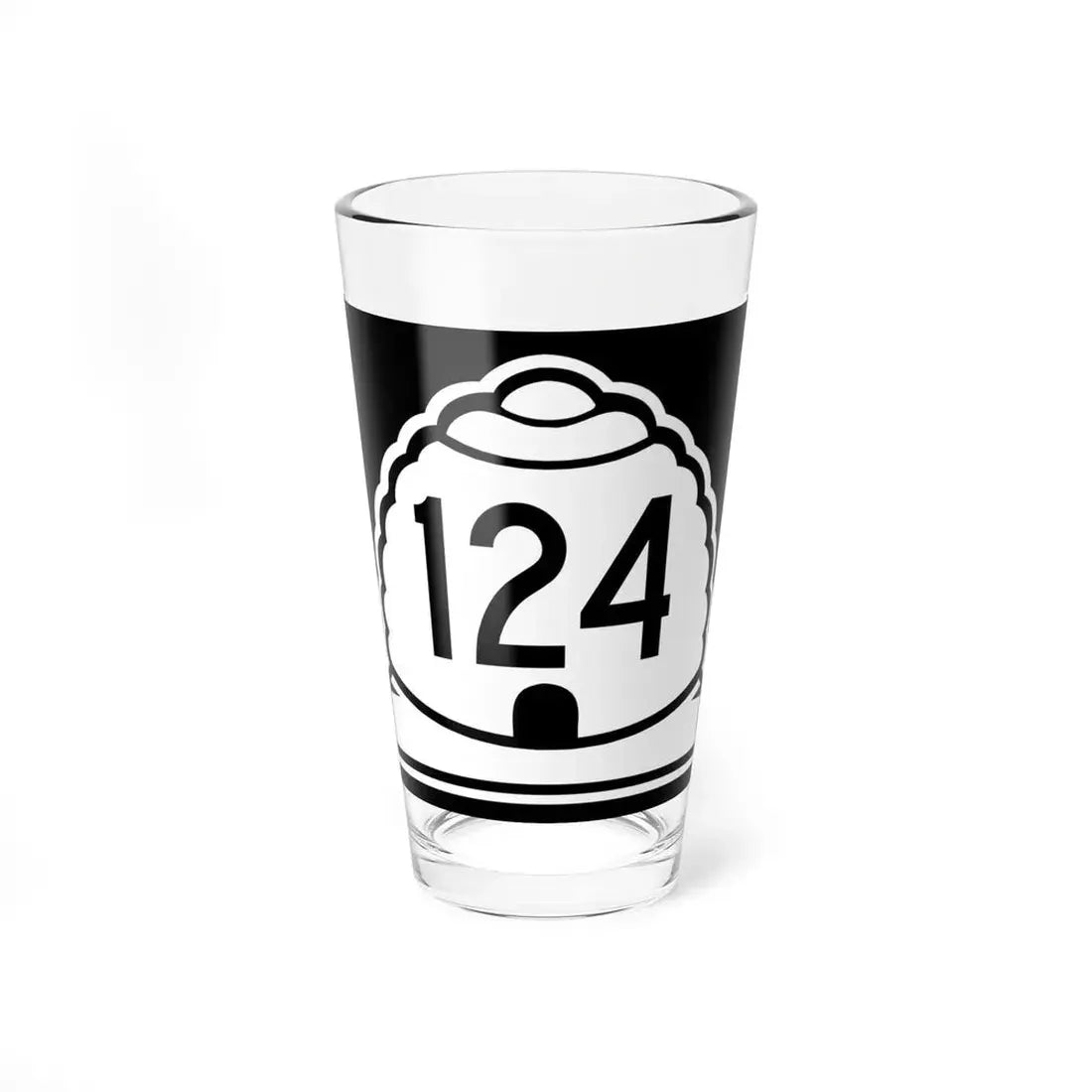 Utah 124 (Utah) (Road Sign) Pint Glss 16oz 16oz - Go Mug Yourself