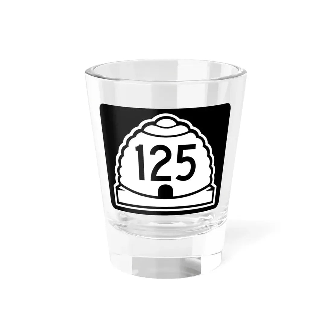 Utah 125 (Utah) (Road Sign) Shot Glass 1.5oz 1.5oz - Go Mug Yourself