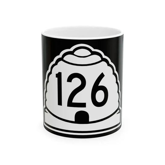 Utah 126 (Utah) (Road Sign) White Coffee Mug 11oz - Go Mug Yourself