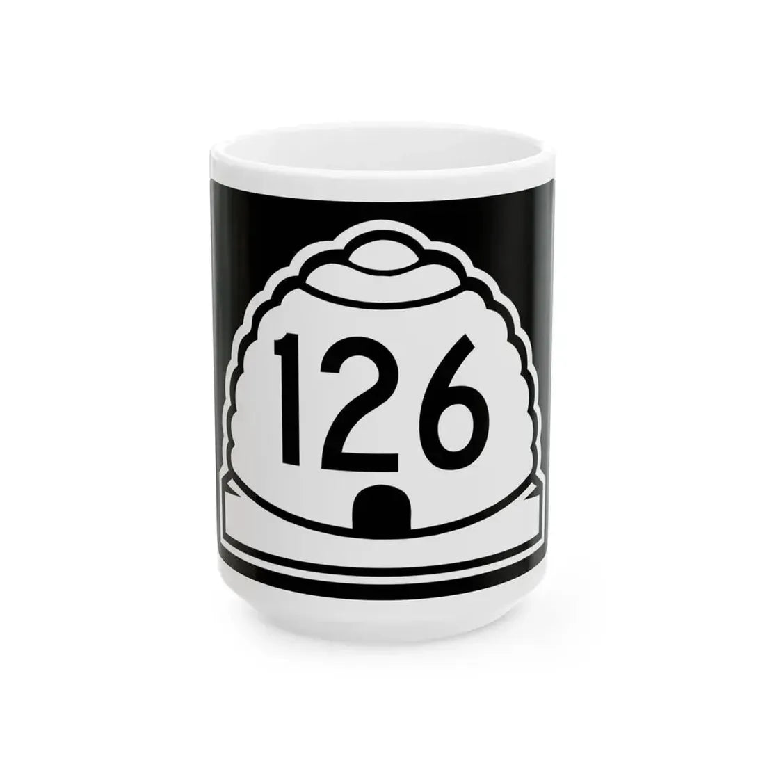 Utah 126 (Utah) (Road Sign) White Coffee Mug 15oz - Go Mug Yourself