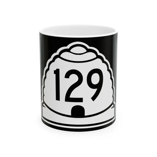 Utah 129 (Utah) (Road Sign) White Coffee Mug 11oz - Go Mug Yourself
