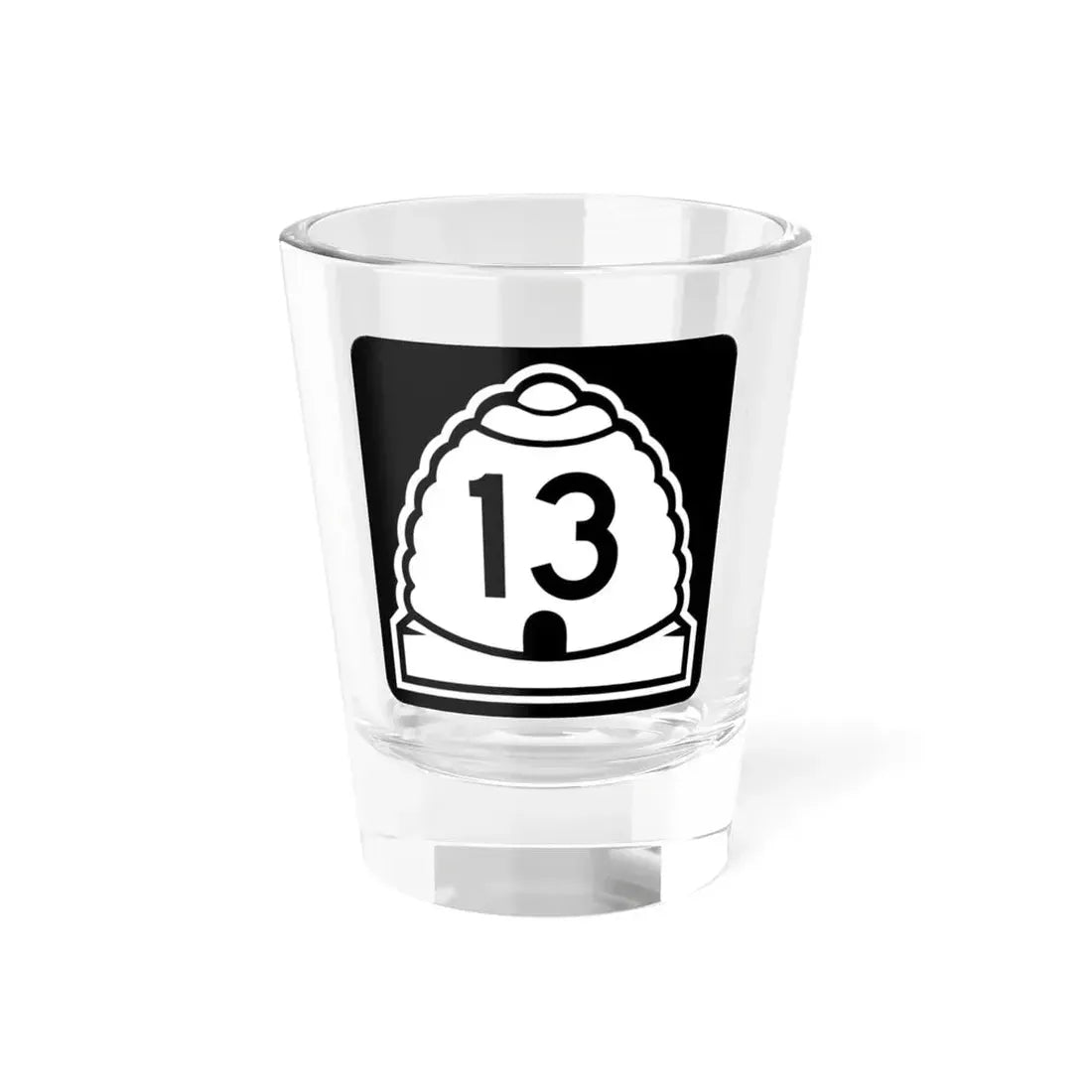 Utah 13 (Utah) (Road Sign) Shot Glass 1.5oz 1.5oz - Go Mug Yourself