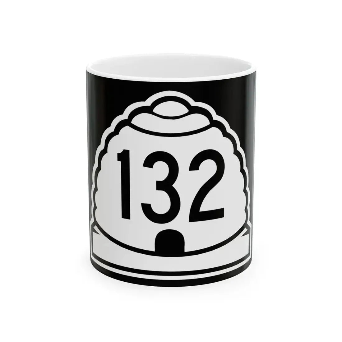 Utah 132 (Utah) (Road Sign) White Coffee Mug 11oz - Go Mug Yourself