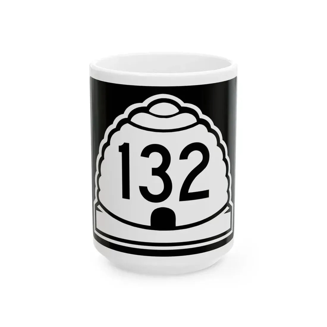 Utah 132 (Utah) (Road Sign) White Coffee Mug 15oz - Go Mug Yourself