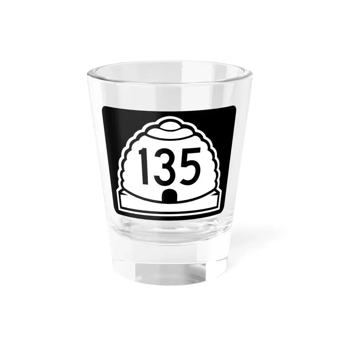 Utah 135 (Utah) (Road Sign) Shot Glass 1.5oz 1.5oz - Go Mug Yourself