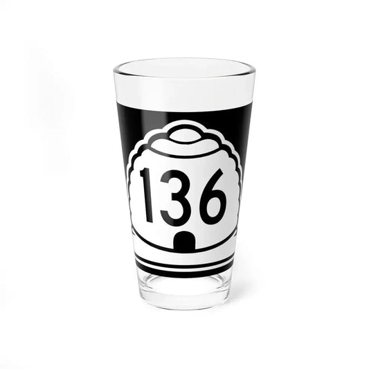 Utah 136 (Utah) (Road Sign) Pint Glss 16oz 16oz - Go Mug Yourself