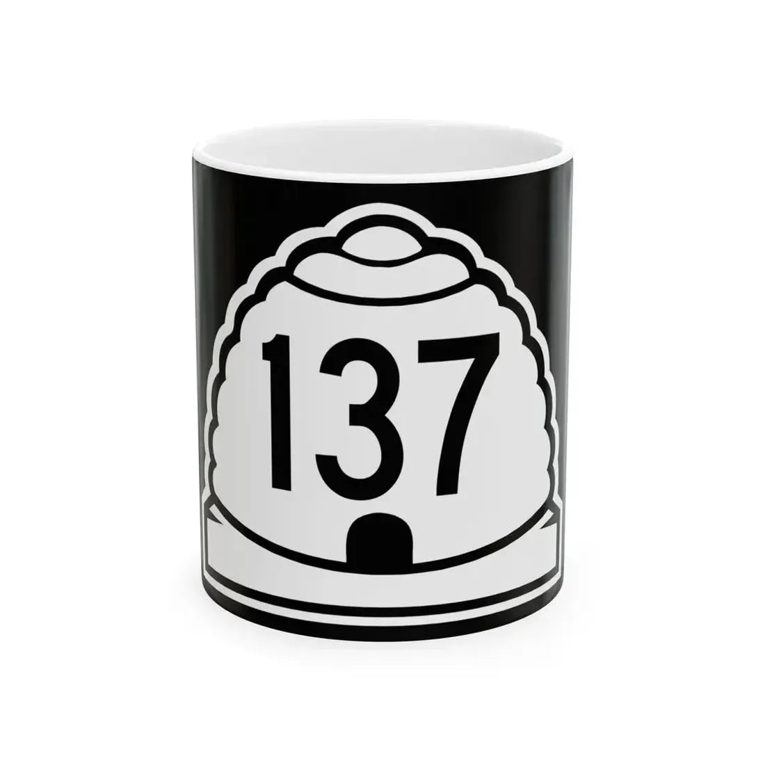 Utah 137 (Utah) (Road Sign) White Coffee Mug 11oz - Go Mug Yourself