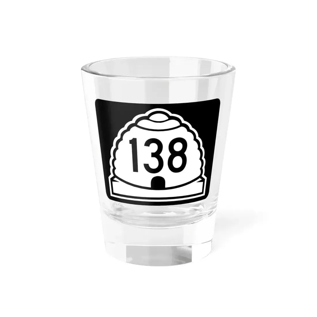 Utah 138 (Utah) (Road Sign) Shot Glass 1.5oz 1.5oz - Go Mug Yourself