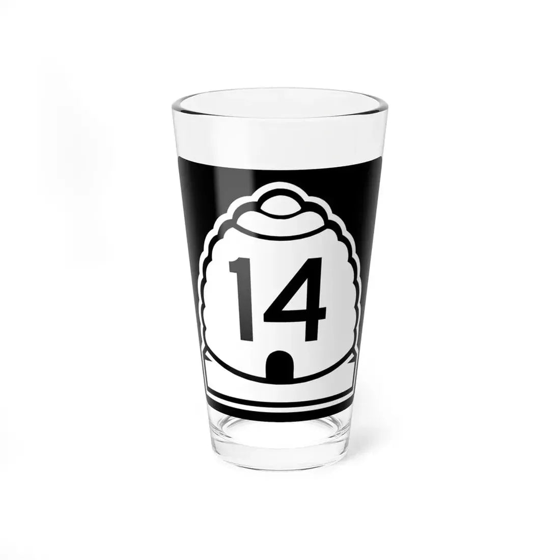 Utah 14 (Utah) (Road Sign) Pint Glss 16oz 16oz - Go Mug Yourself
