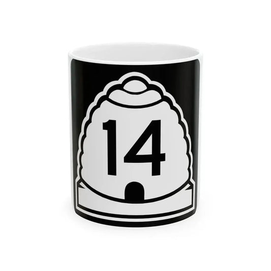 Utah 14 (Utah) (Road Sign) White Coffee Mug 11oz - Go Mug Yourself