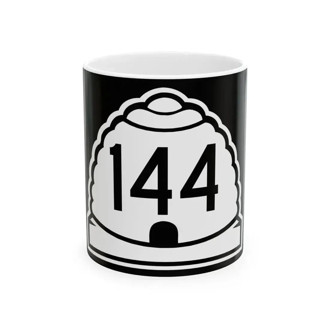 Utah 144 (Utah) (Road Sign) White Coffee Mug 11oz - Go Mug Yourself