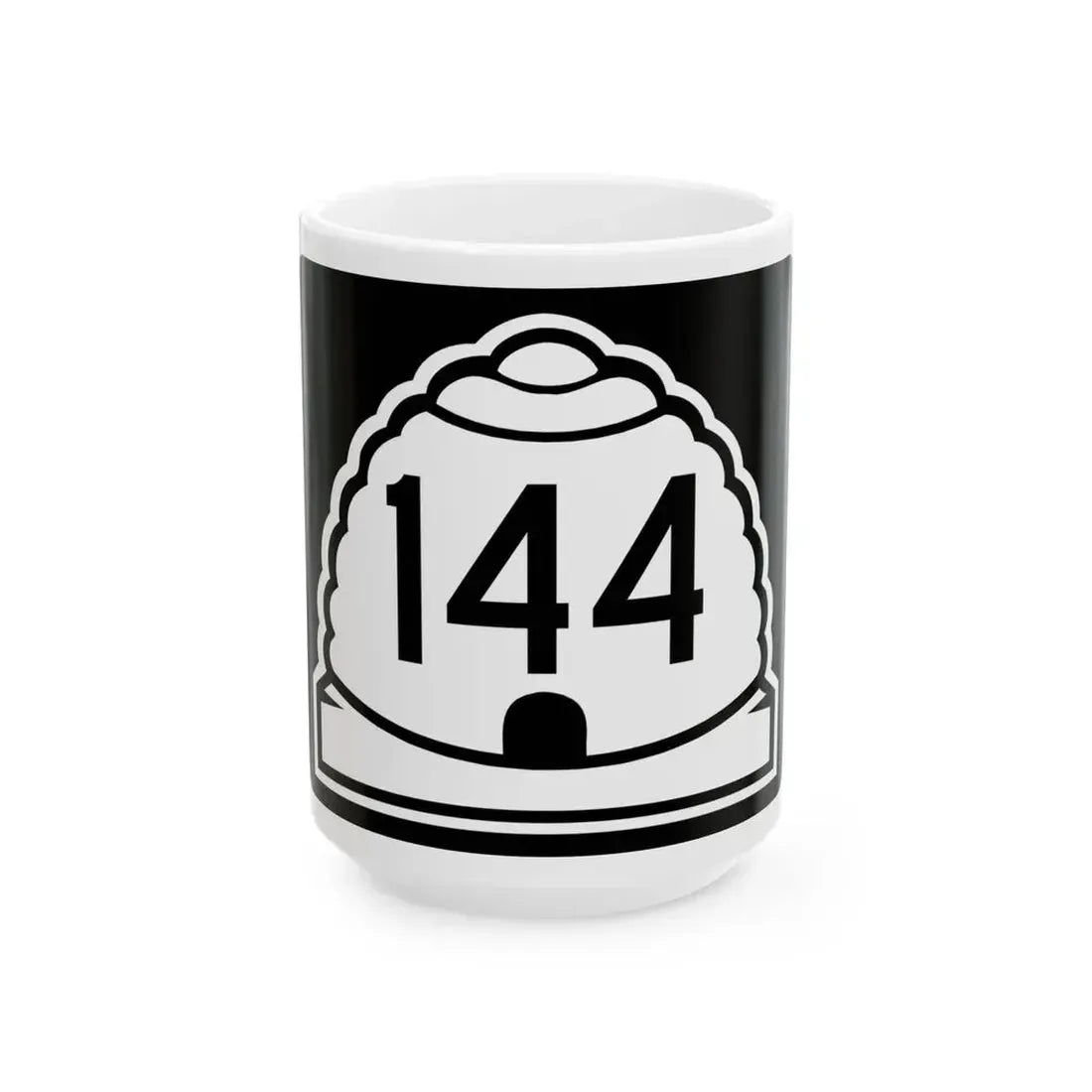 Utah 144 (Utah) (Road Sign) White Coffee Mug 15oz - Go Mug Yourself