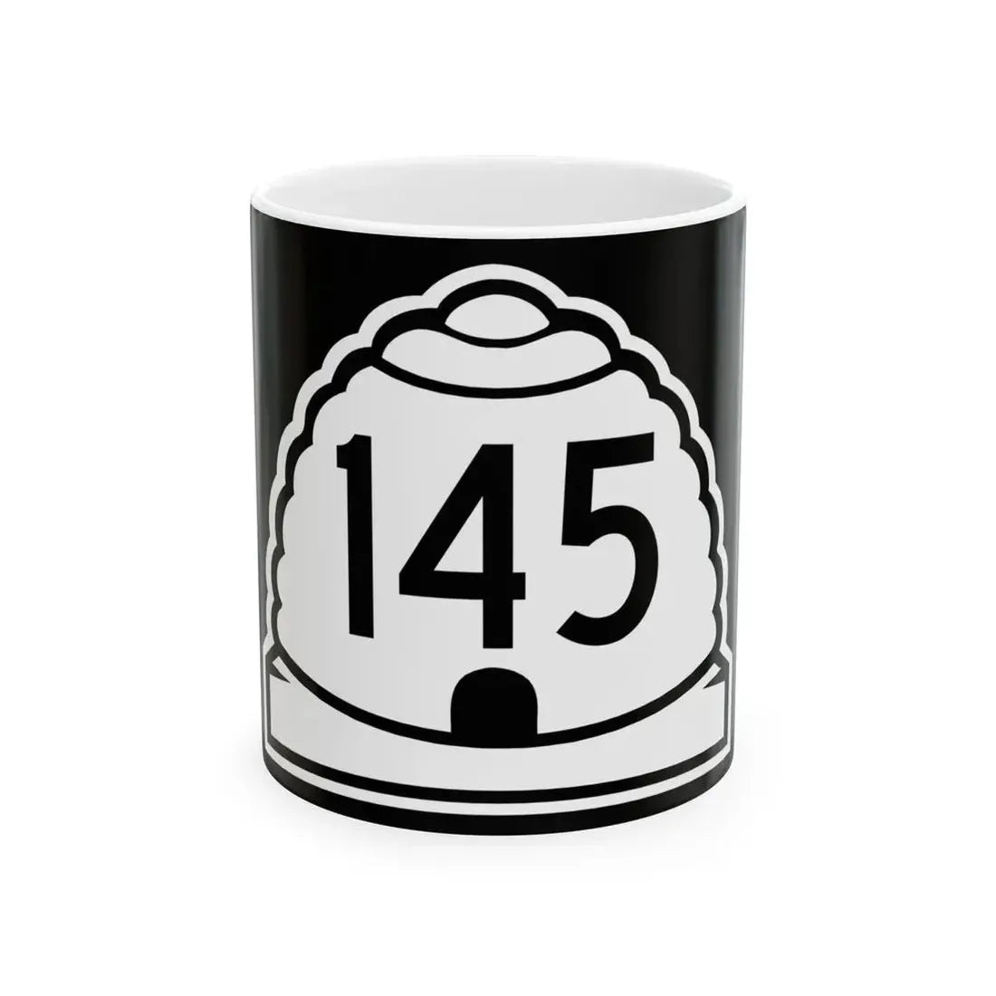 Utah 145 (Utah) (Road Sign) White Coffee Mug 11oz - Go Mug Yourself