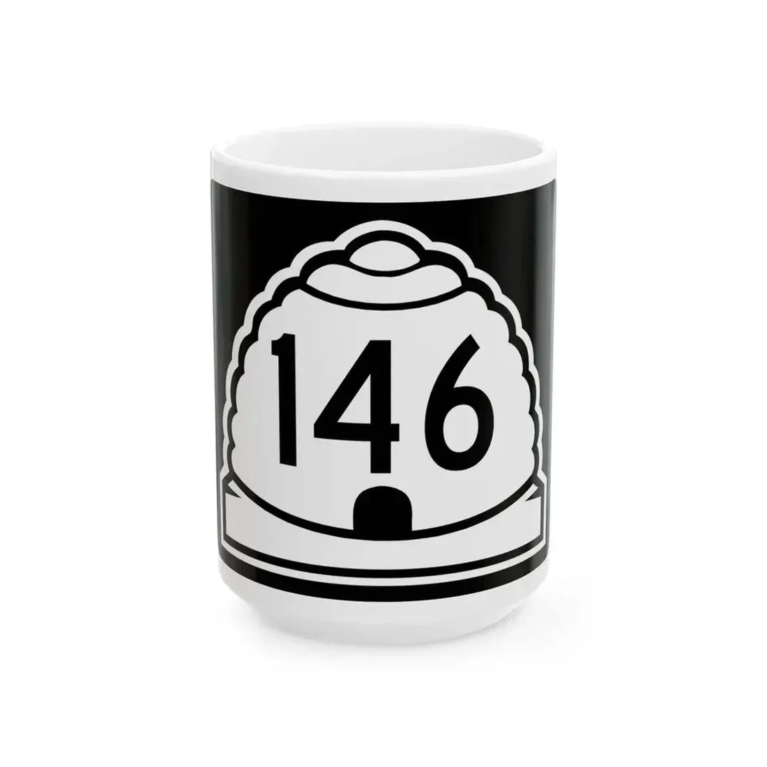 Utah 146 (Utah) (Road Sign) White Coffee Mug 15oz - Go Mug Yourself