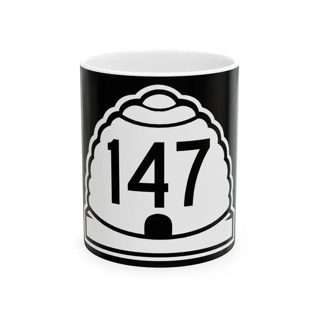 Utah 147 (Utah) (Road Sign) White Coffee Mug 11oz - Go Mug Yourself