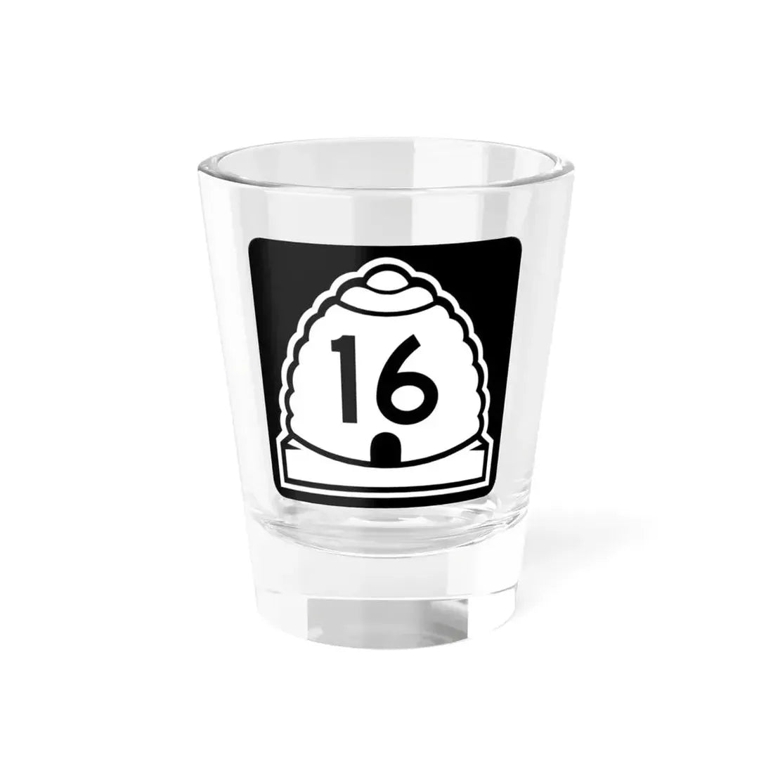 Utah 16 (Utah) (Road Sign) Shot Glass 1.5oz 1.5oz - Go Mug Yourself