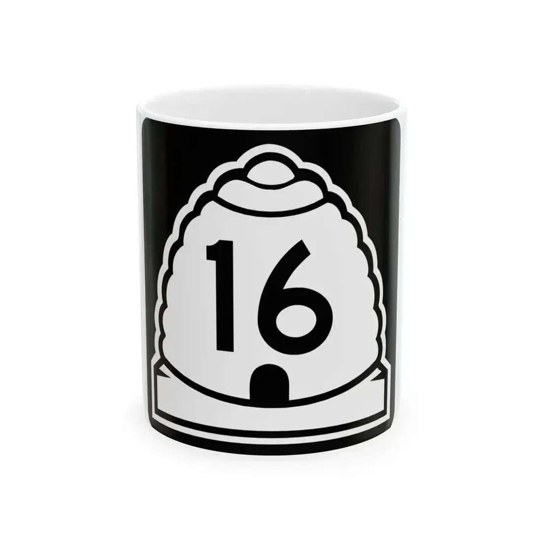 Utah 16 (Utah) (Road Sign) White Coffee Mug 11oz - Go Mug Yourself