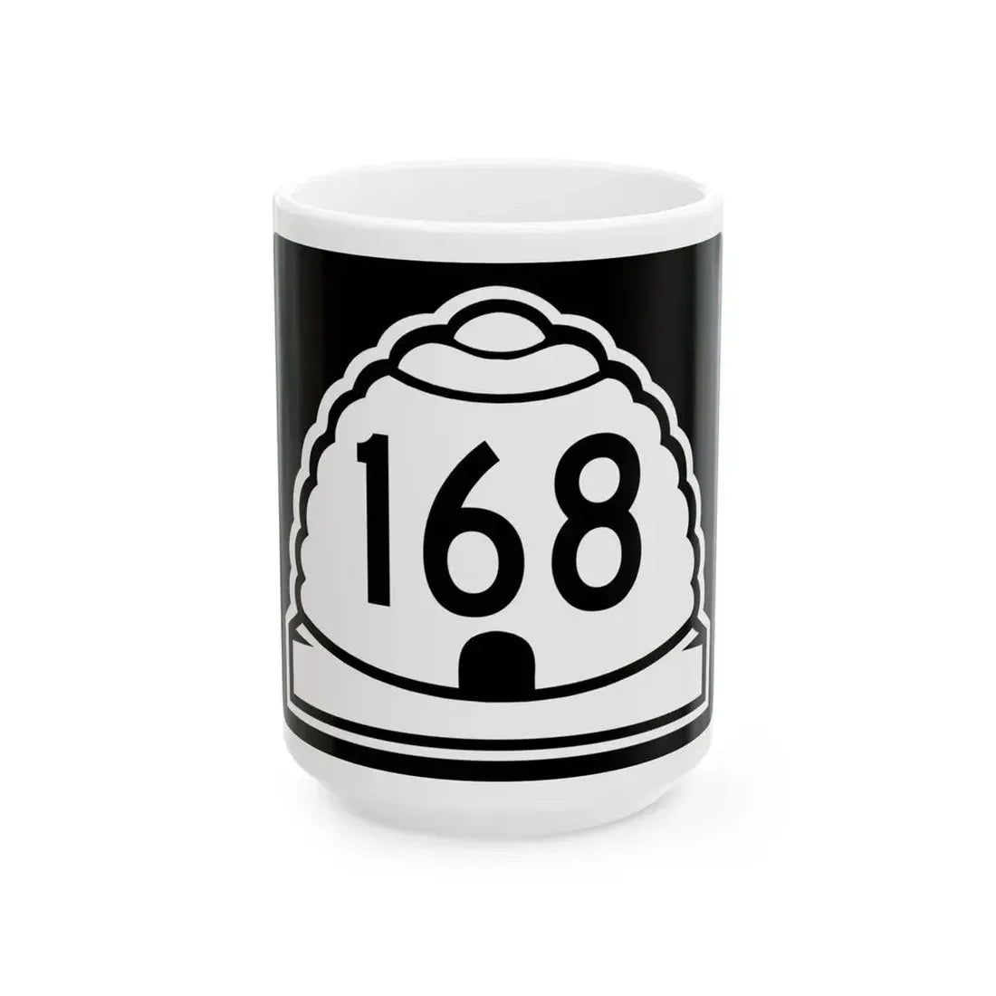 Utah 168 (Utah) (Road Sign) White Coffee Mug 15oz - Go Mug Yourself