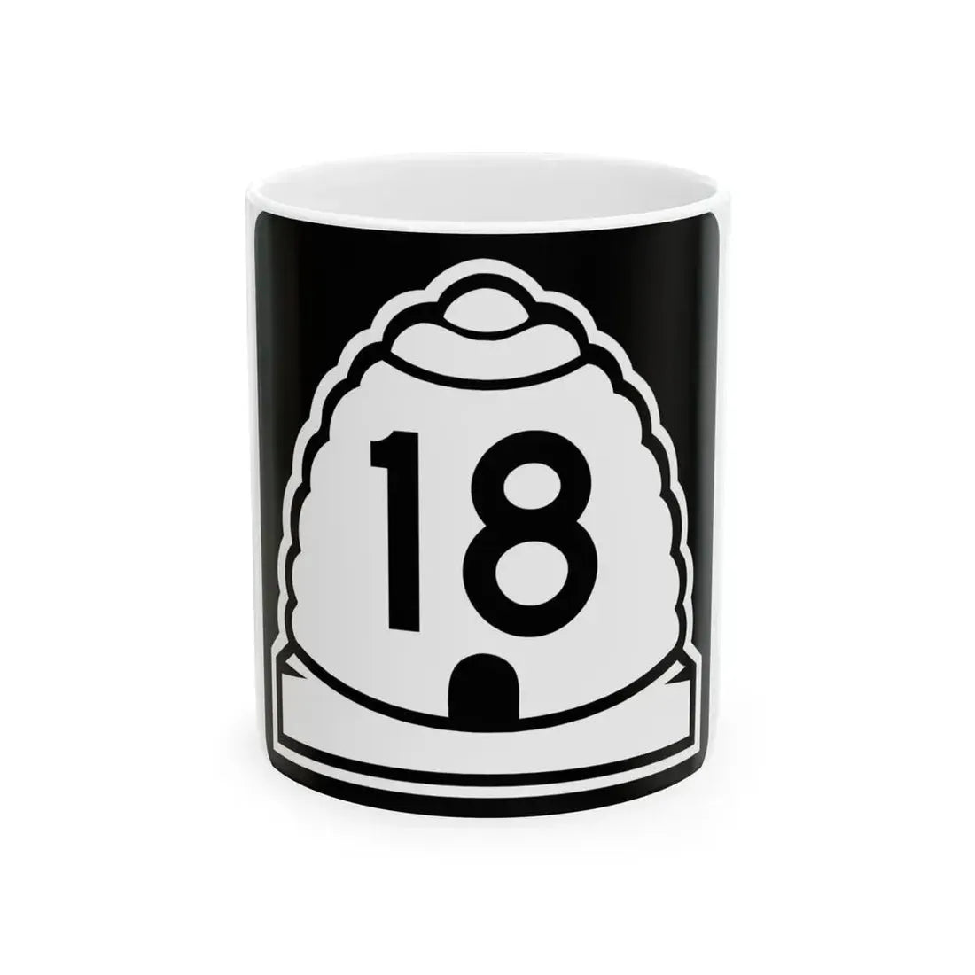 Utah 18 (Utah) (Road Sign) White Coffee Mug 11oz - Go Mug Yourself