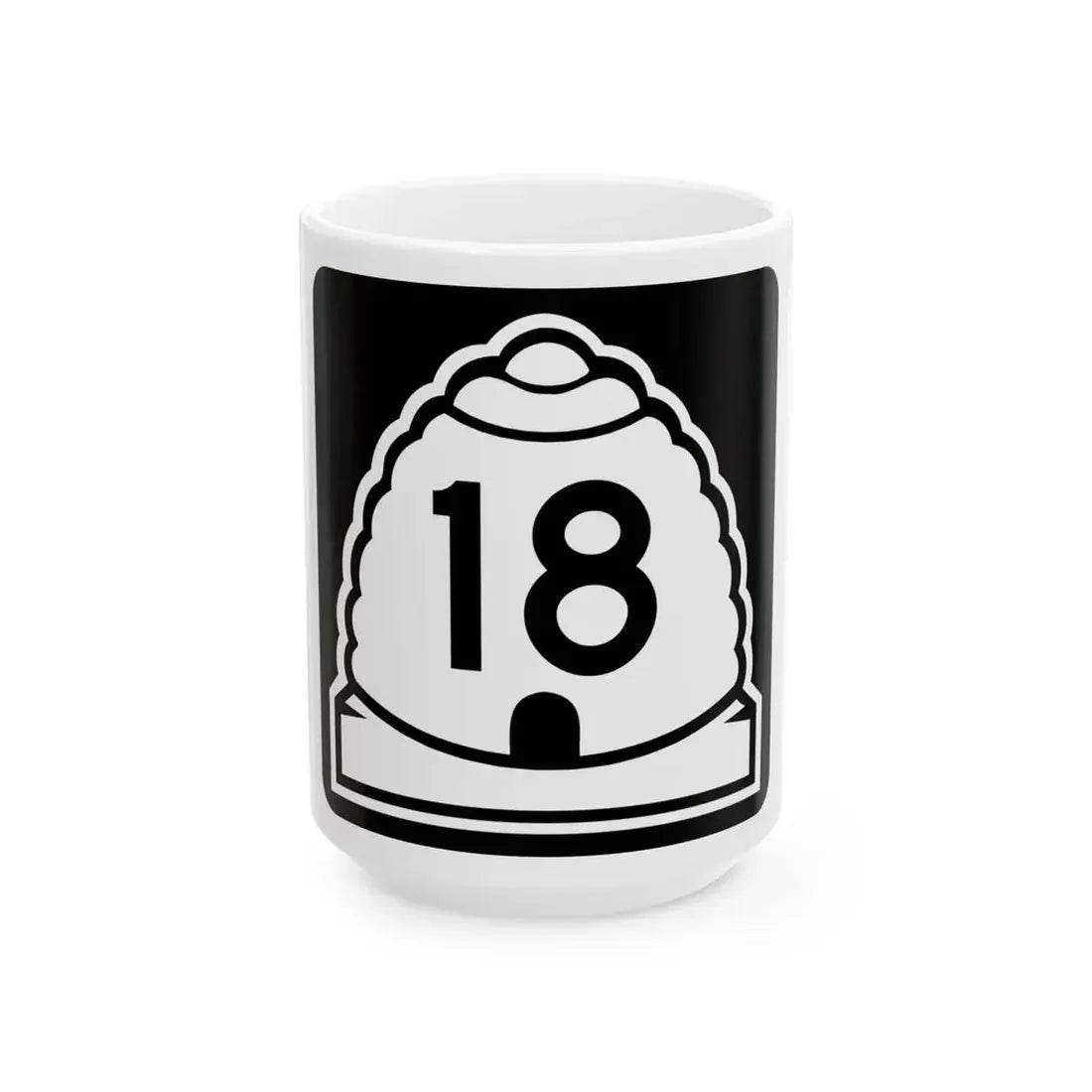 Utah 18 (Utah) (Road Sign) White Coffee Mug 15oz - Go Mug Yourself