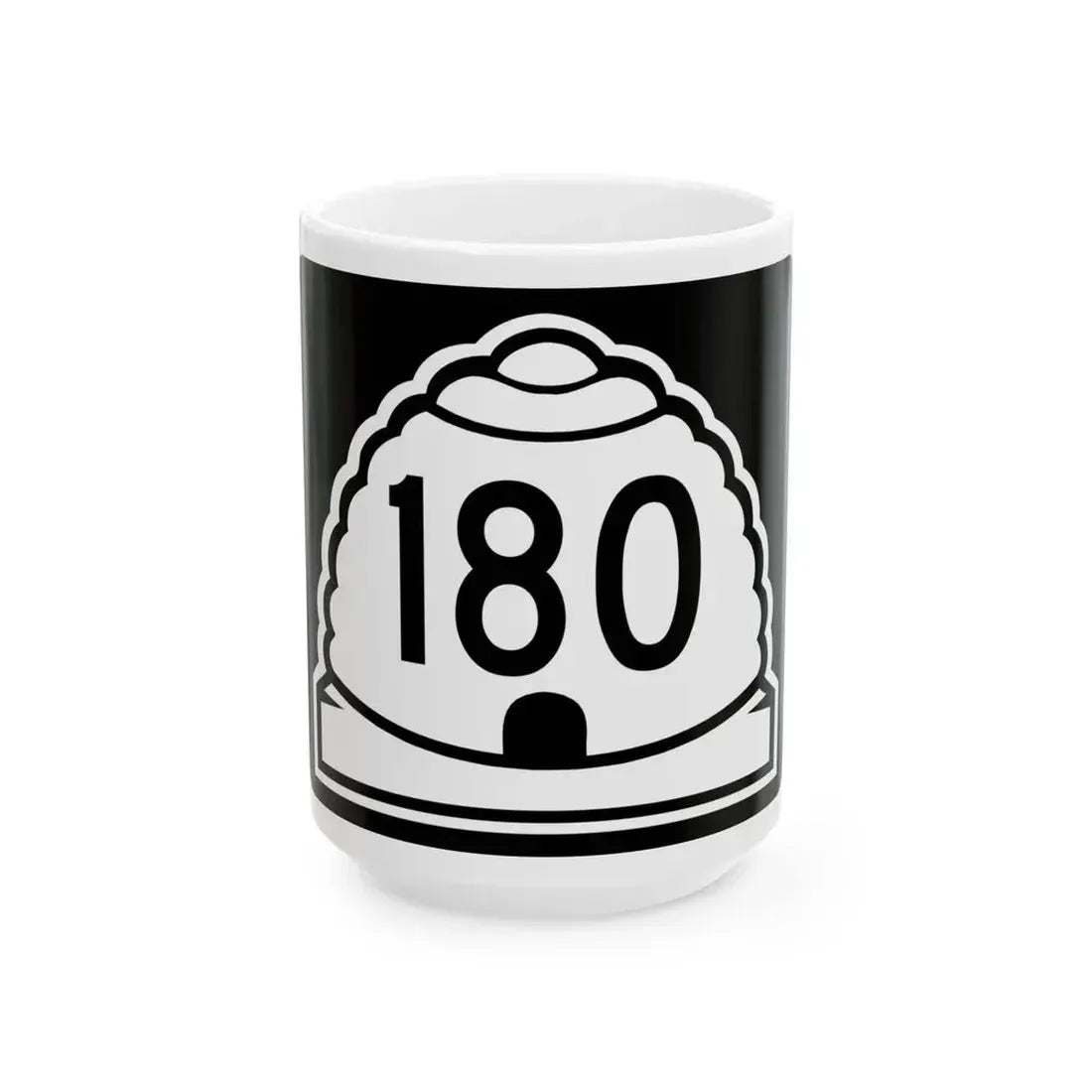 Utah 180 (Utah) (Road Sign) White Coffee Mug 15oz - Go Mug Yourself