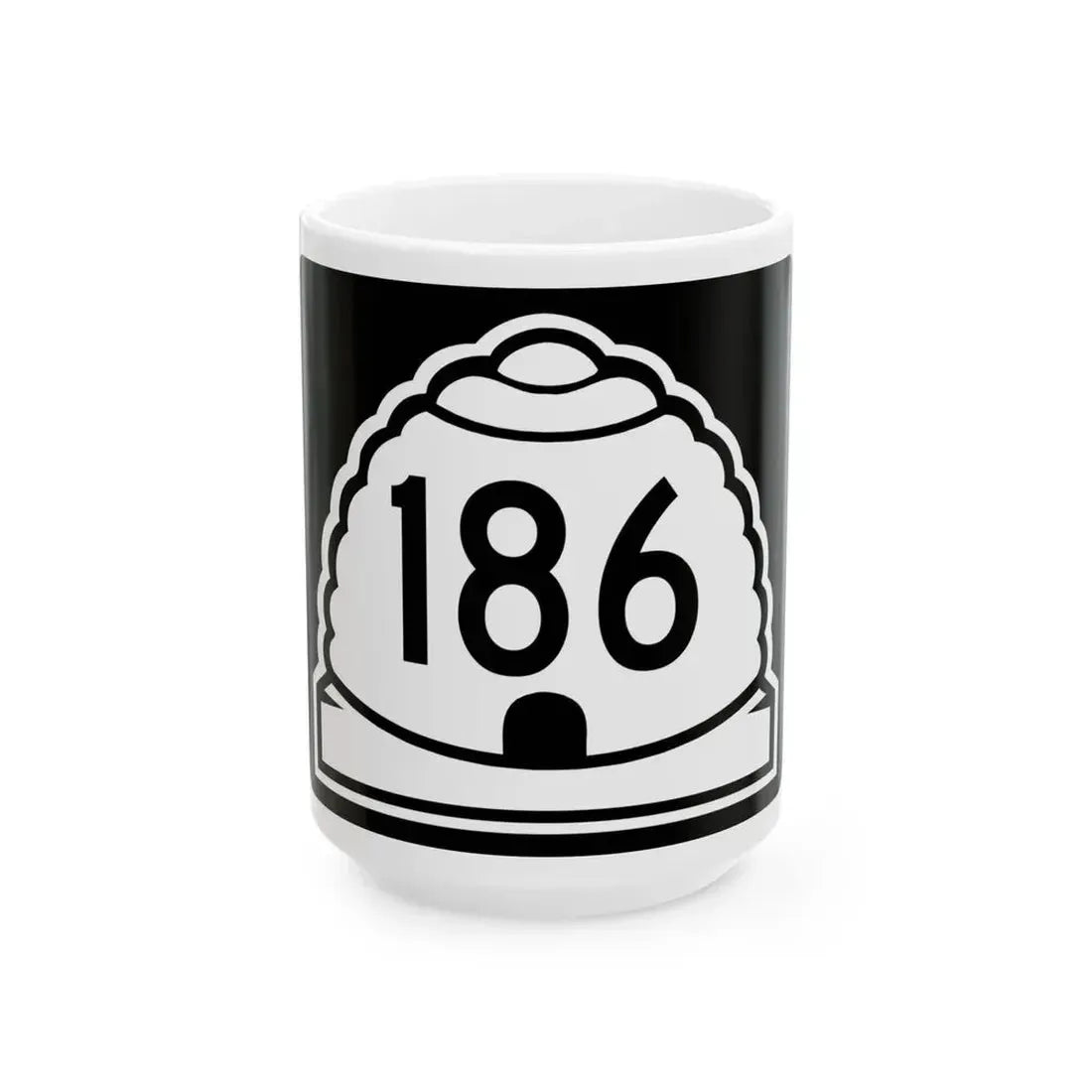 Utah 186 (Utah) (Road Sign) White Coffee Mug 15oz - Go Mug Yourself