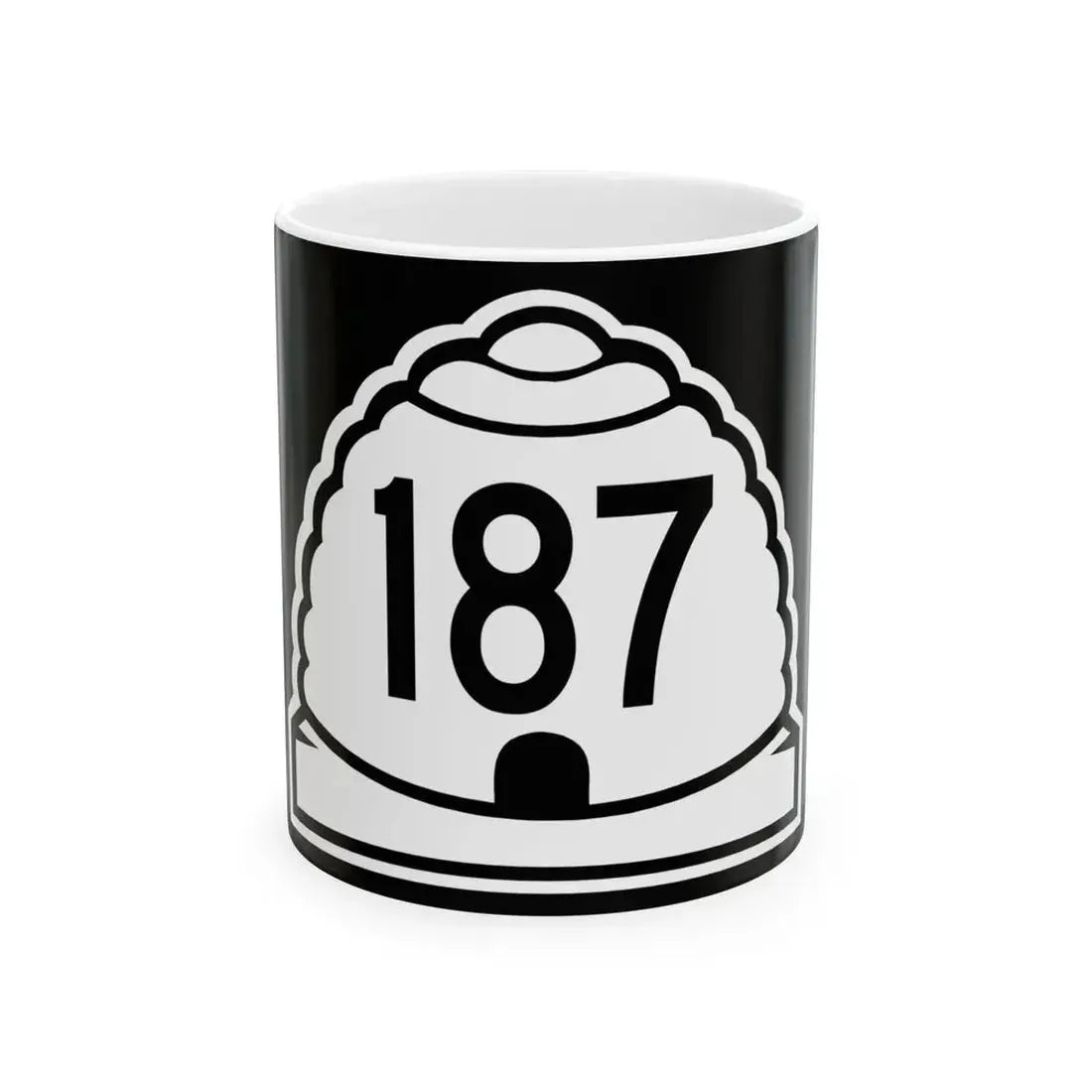 Utah 187 (Utah) (Road Sign) White Coffee Mug 11oz - Go Mug Yourself