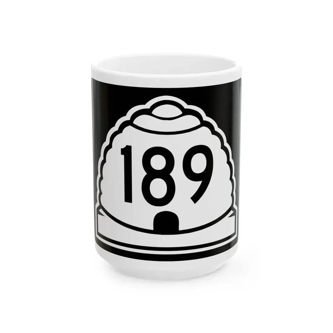 Utah 189 (Utah) (Road Sign) White Coffee Mug 15oz - Go Mug Yourself