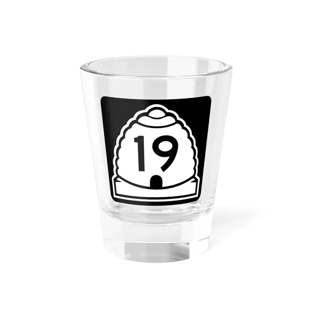 Utah 19 (Utah) (Road Sign) Shot Glass 1.5oz 1.5oz - Go Mug Yourself