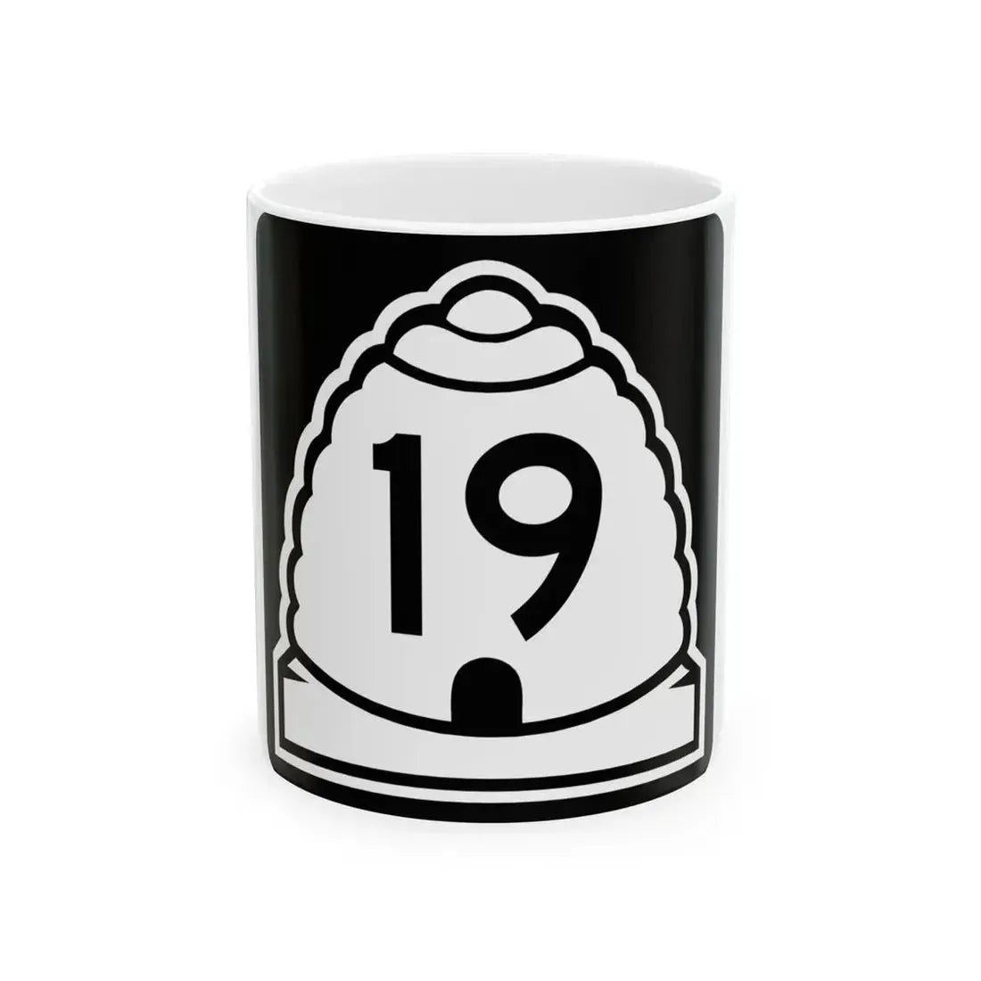 Utah 19 (Utah) (Road Sign) White Coffee Mug 11oz - Go Mug Yourself