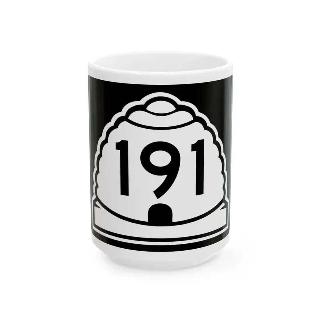 Utah 191 (Utah) (Road Sign) White Coffee Mug 15oz - Go Mug Yourself