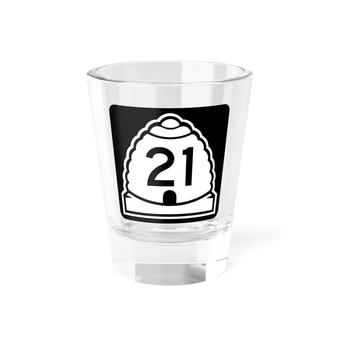 Utah 21 (Utah) (Road Sign) Shot Glass 1.5oz 1.5oz - Go Mug Yourself